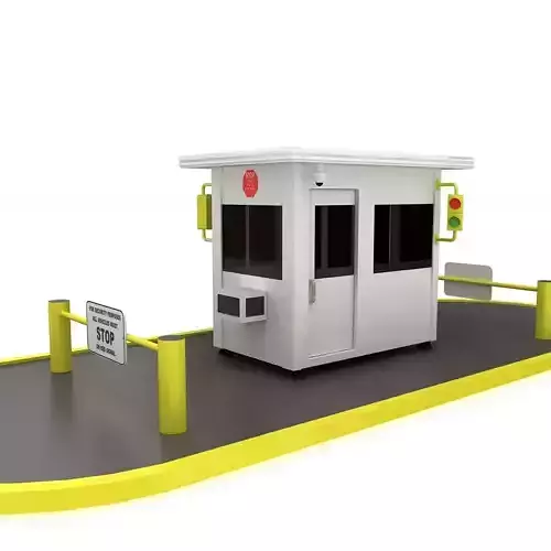 Security Guard Booth 3D model