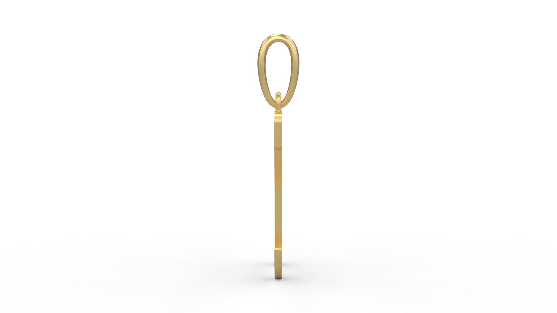 Initial Letters Pendant Brush Script X 3D print model_2