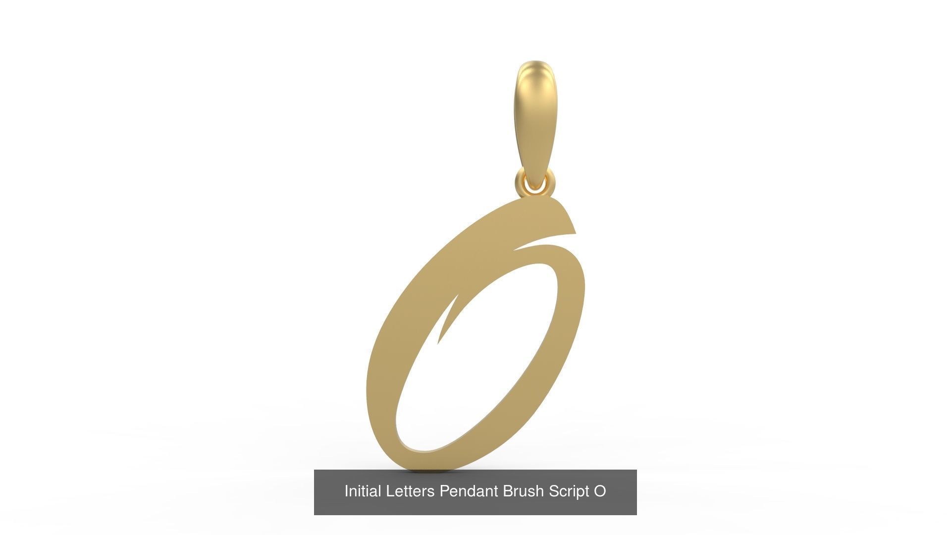 Initial Letters Pendant Alphabets Brush Script 3D Model Collection_17