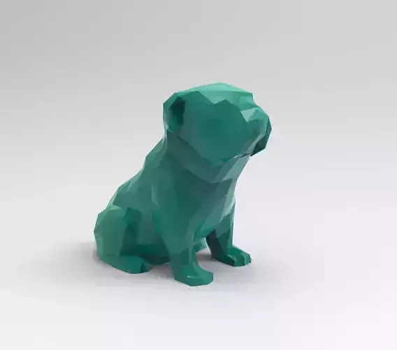 bulldog ingles lowpoly 