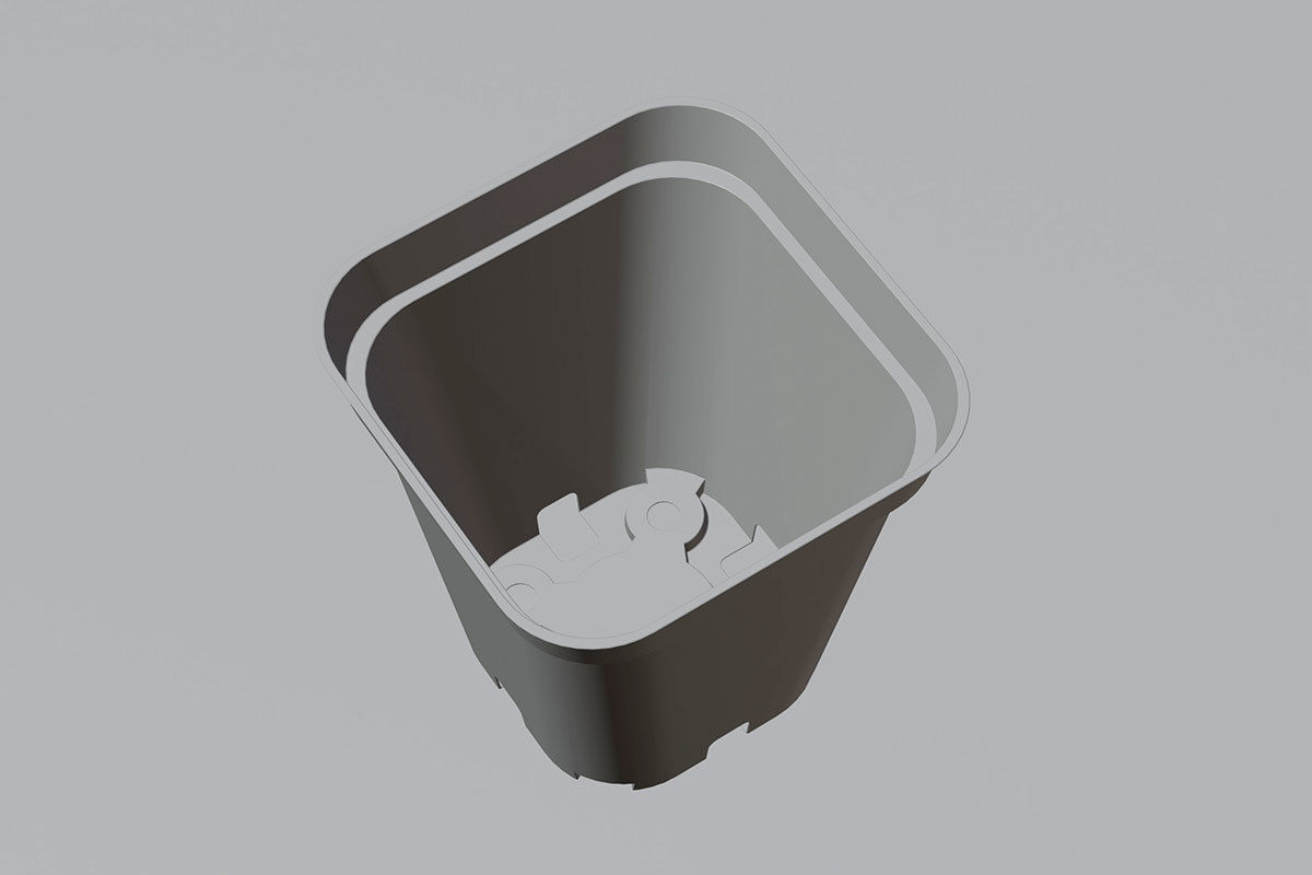 Flower pot model Low-poly 3D model_18