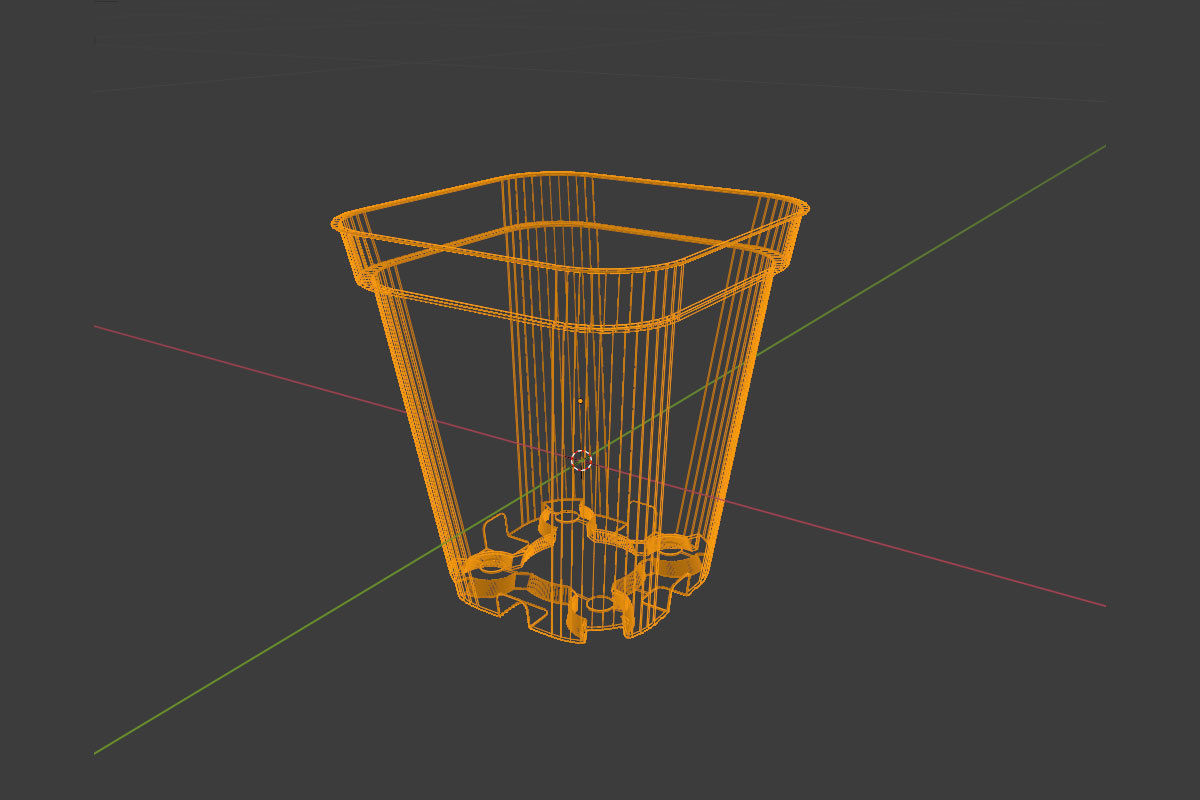 Flower pot model Low-poly 3D model_25