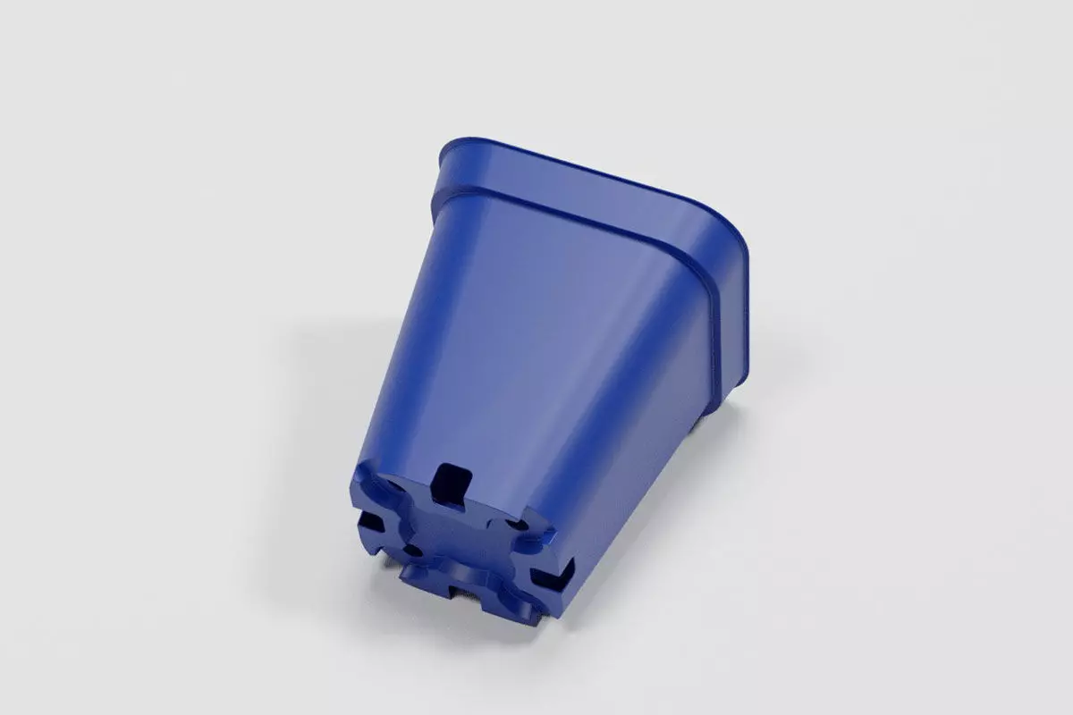 Flower pot model Low-poly 3D model_0