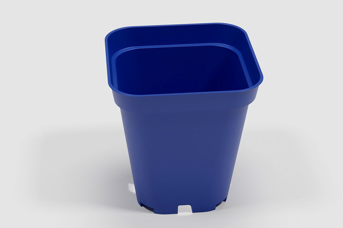Flower pot model Low-poly 3D model_16