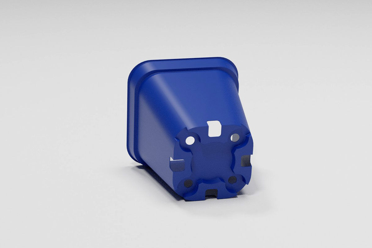 Flower pot model Low-poly 3D model_6