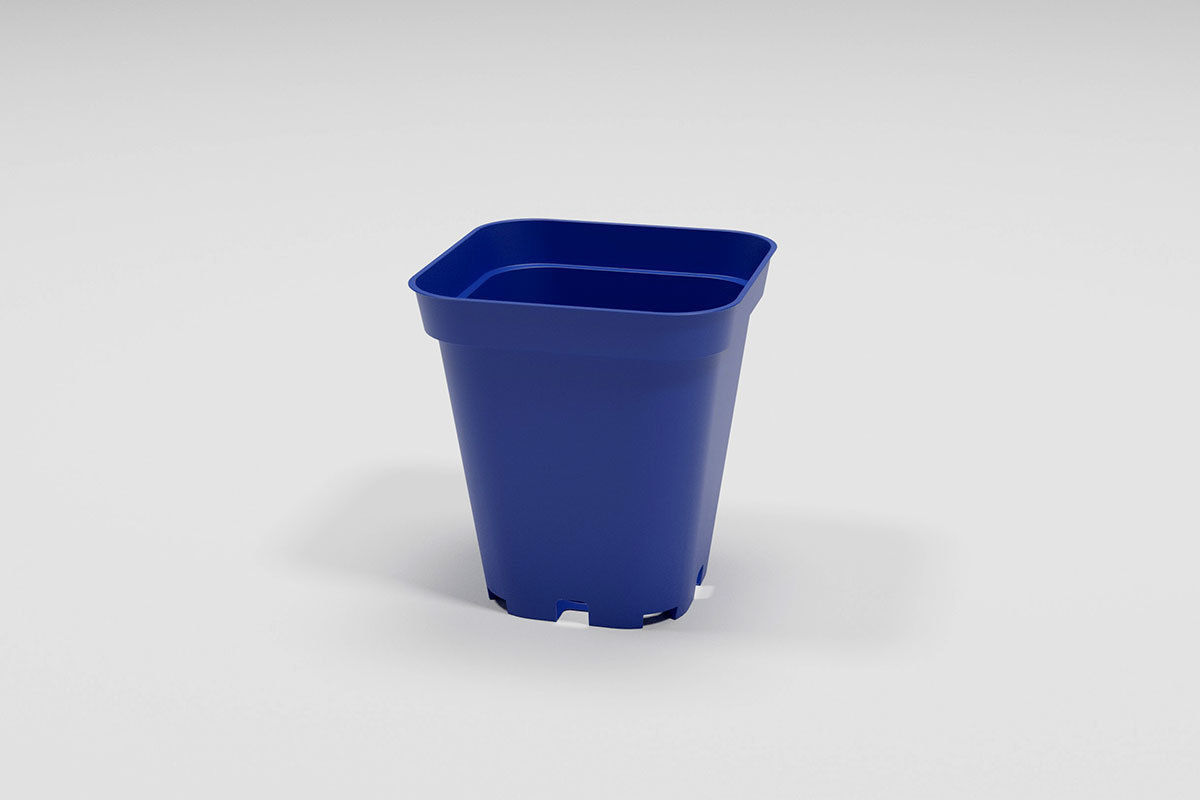 Flower pot model Low-poly 3D model_11