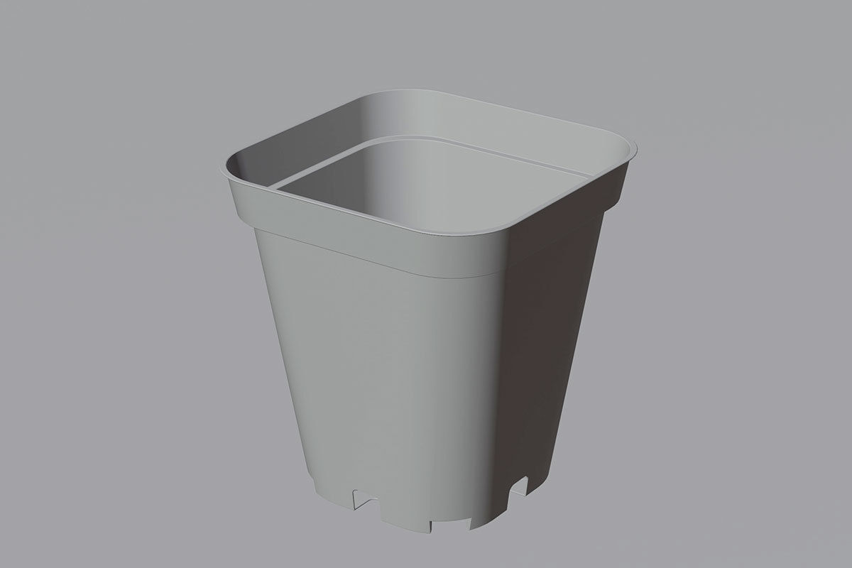 Flower pot model Low-poly 3D model_19