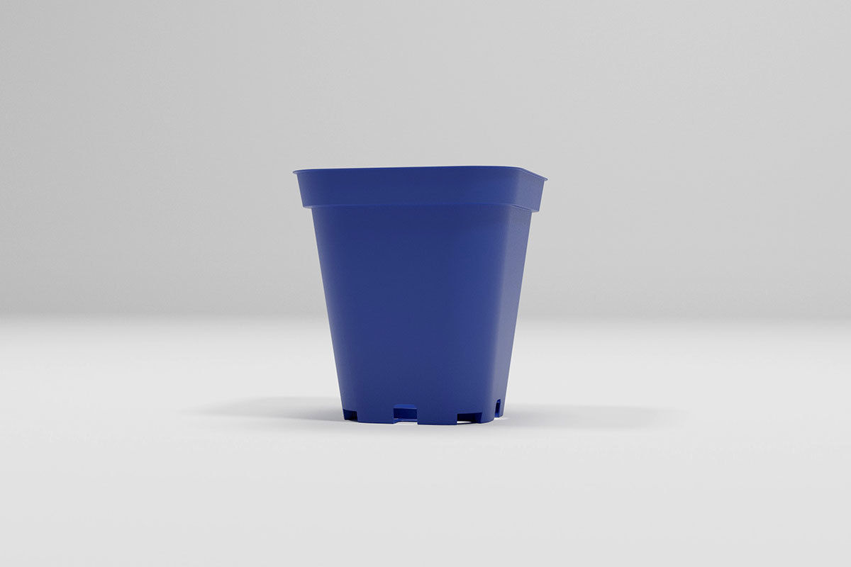 Flower pot model Low-poly 3D model_12