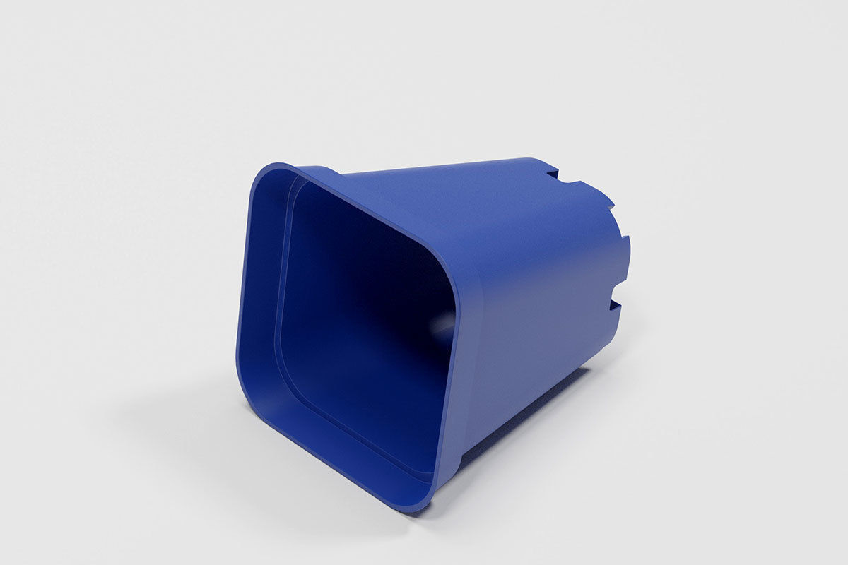 Flower pot model Low-poly 3D model_17