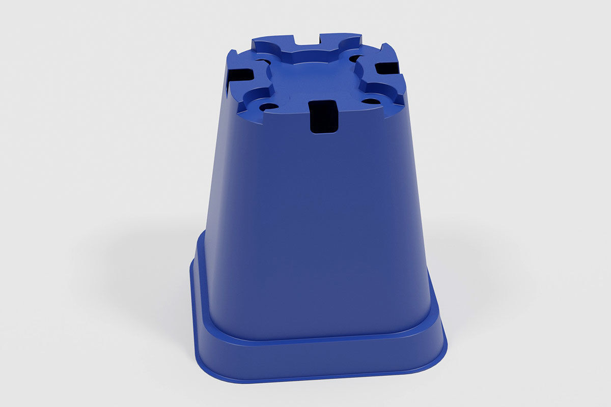 Flower pot model Low-poly 3D model_15