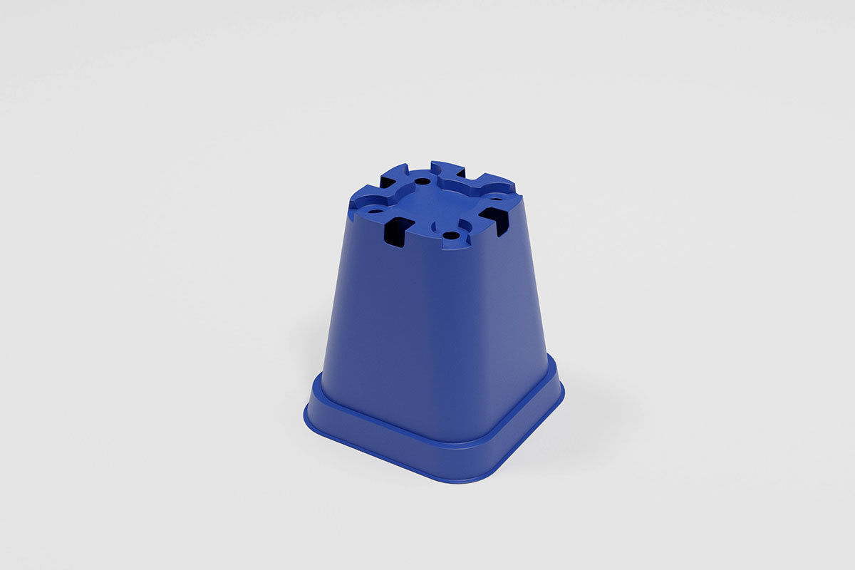 Flower pot model Low-poly 3D model_3