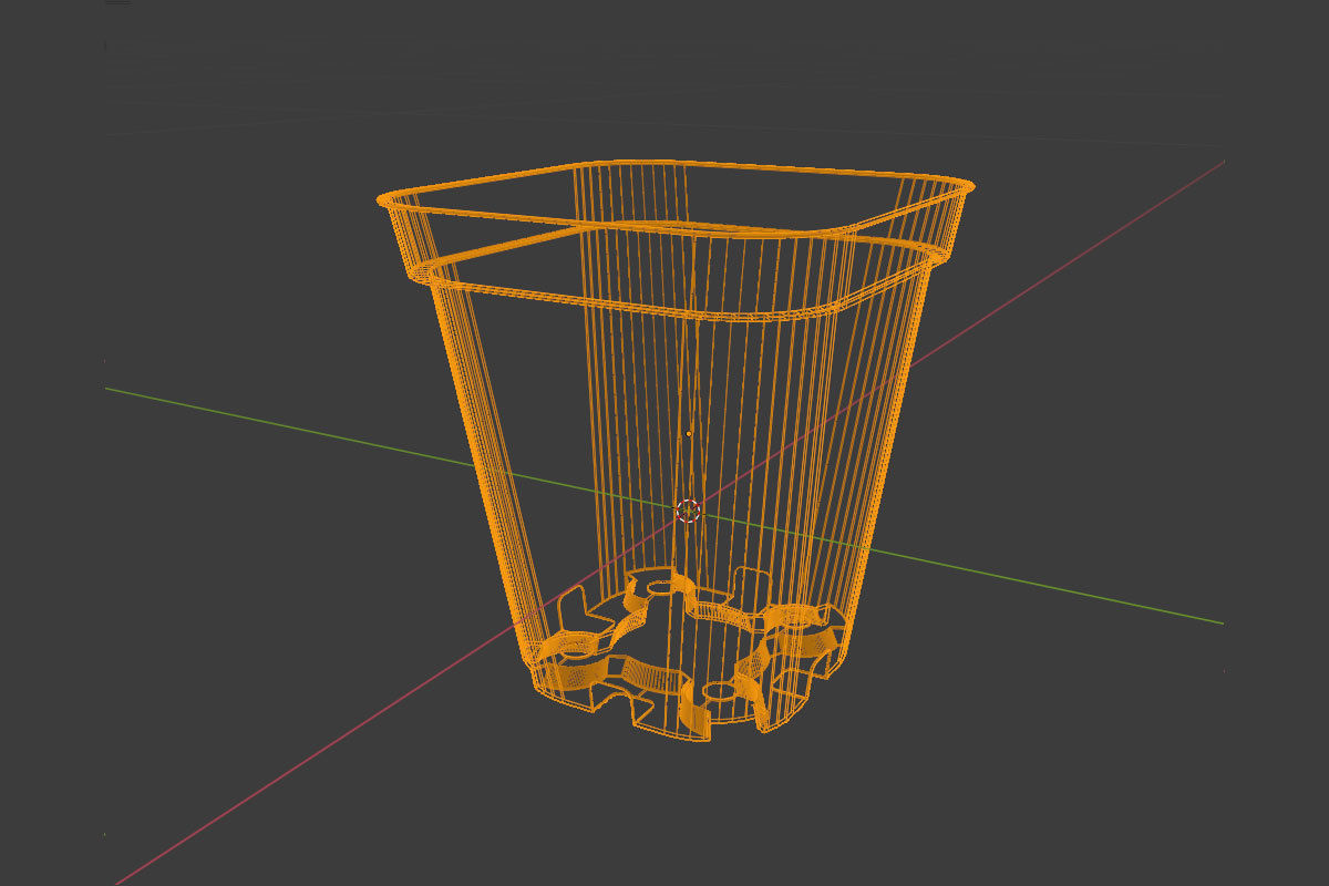 Flower pot model Low-poly 3D model_22