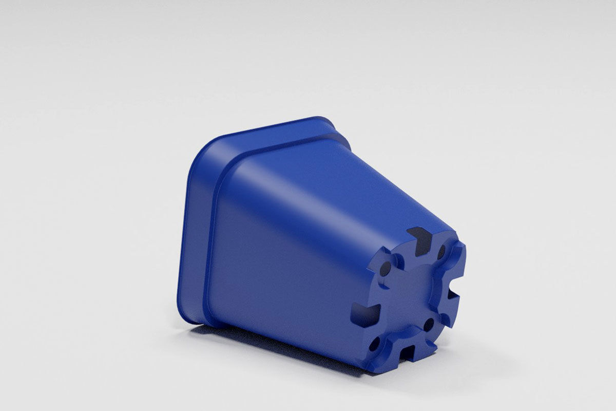 Flower pot model Low-poly 3D model_1