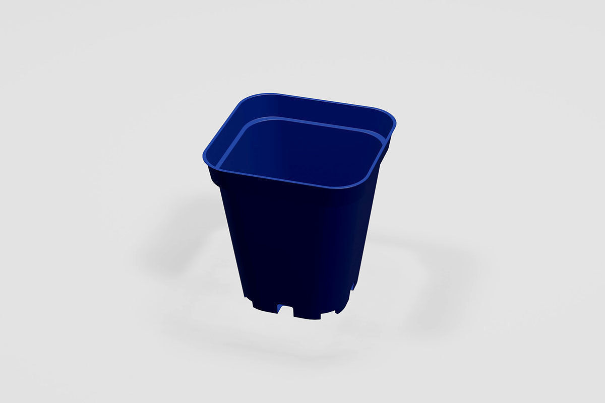 Flower pot model Low-poly 3D model_28