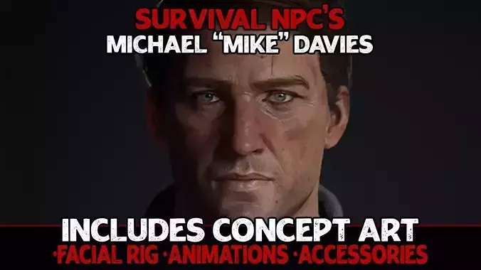 Survival NPC - Michael  Davies Low-poly 3D model