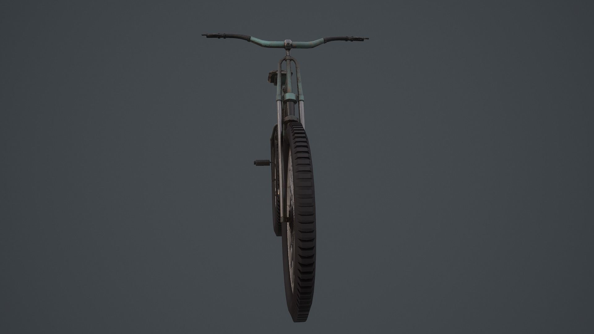 Retro Bicycle  Low-poly 3D model_4