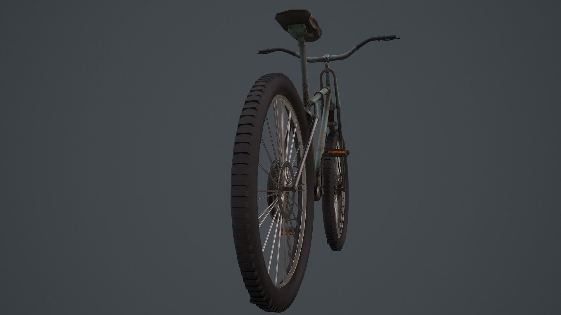 Retro Bicycle  Low-poly 3D model_7