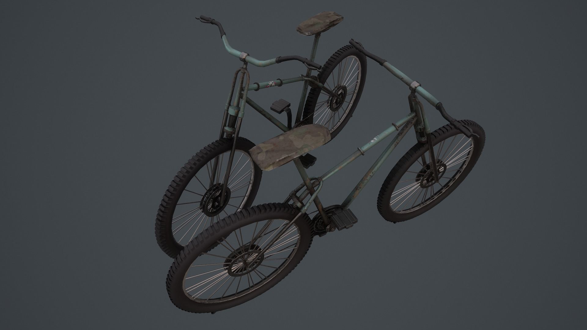 Retro Bicycle  Low-poly 3D model_18