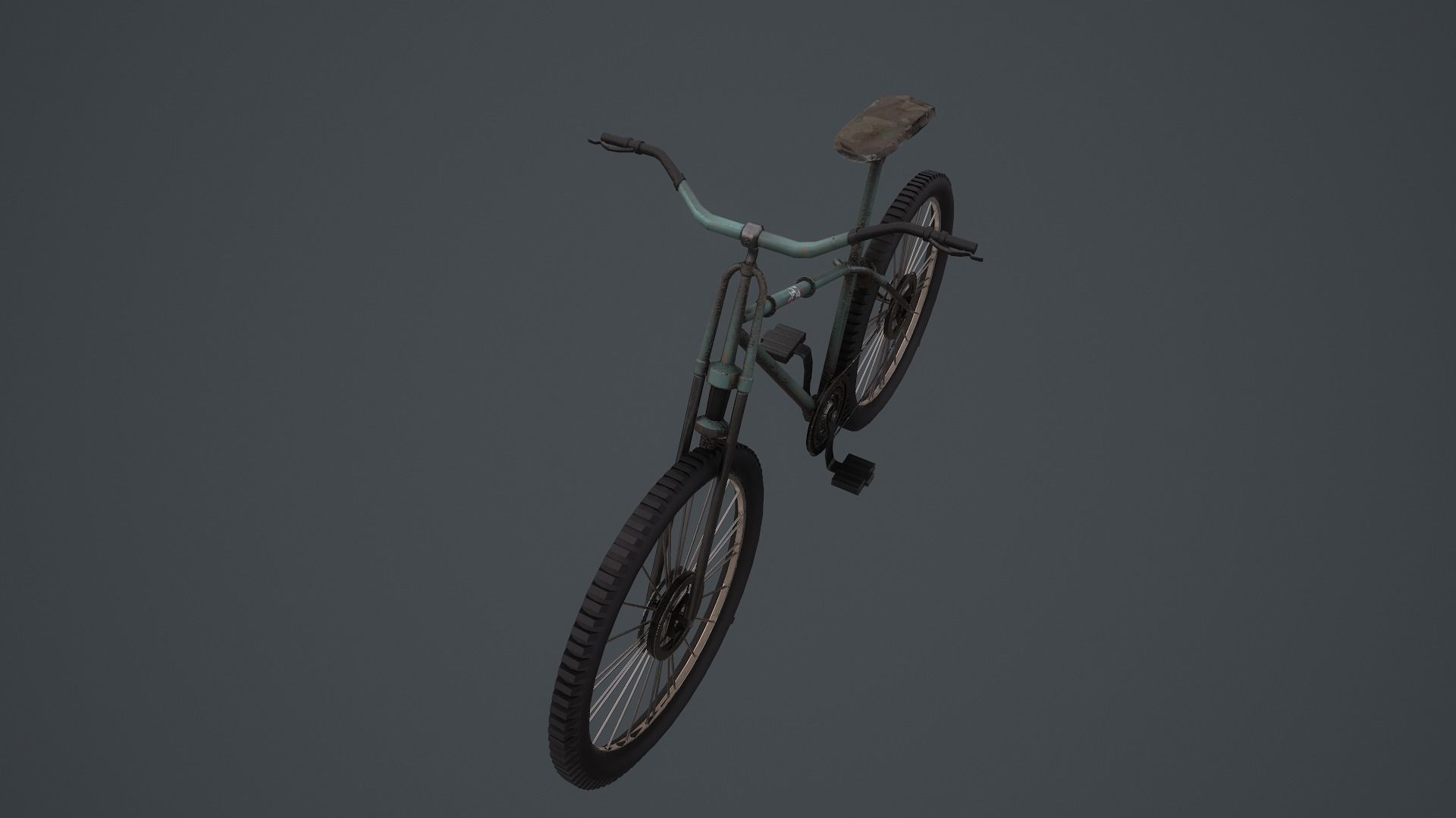 Retro Bicycle  Low-poly 3D model_14