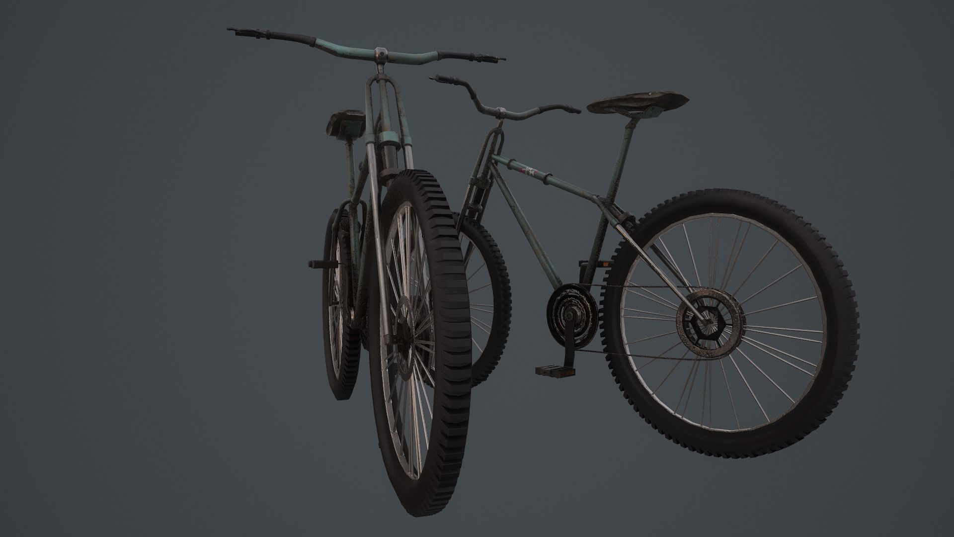 Retro Bicycle  Low-poly 3D model_15