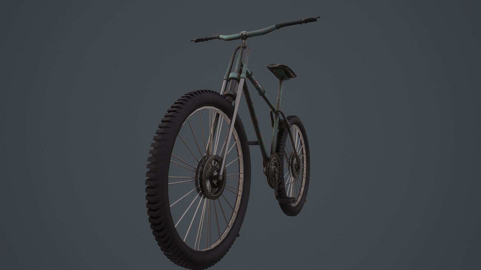Retro Bicycle  Low-poly 3D model_12