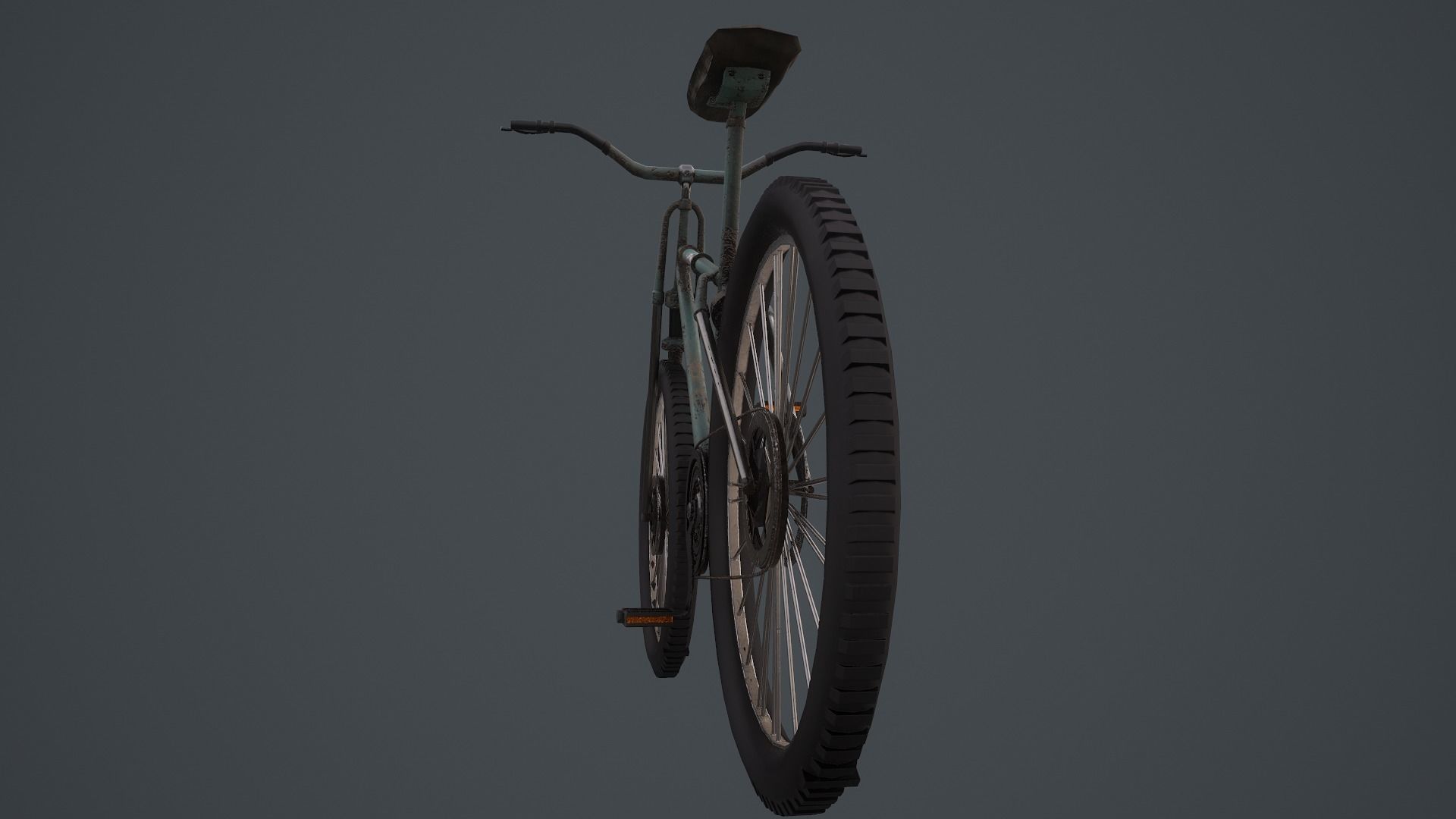 Retro Bicycle  Low-poly 3D model_13