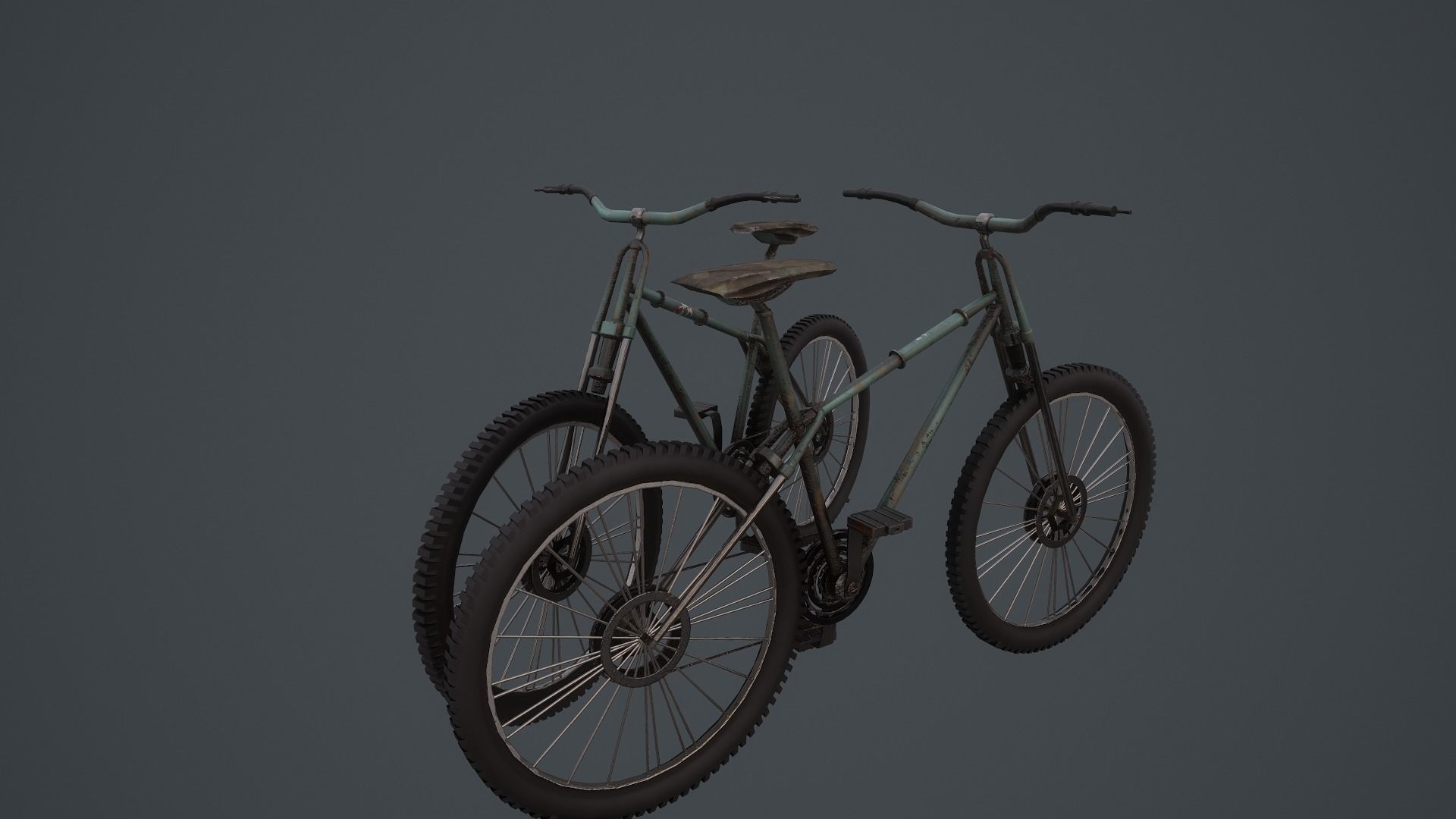 Retro Bicycle  Low-poly 3D model_20