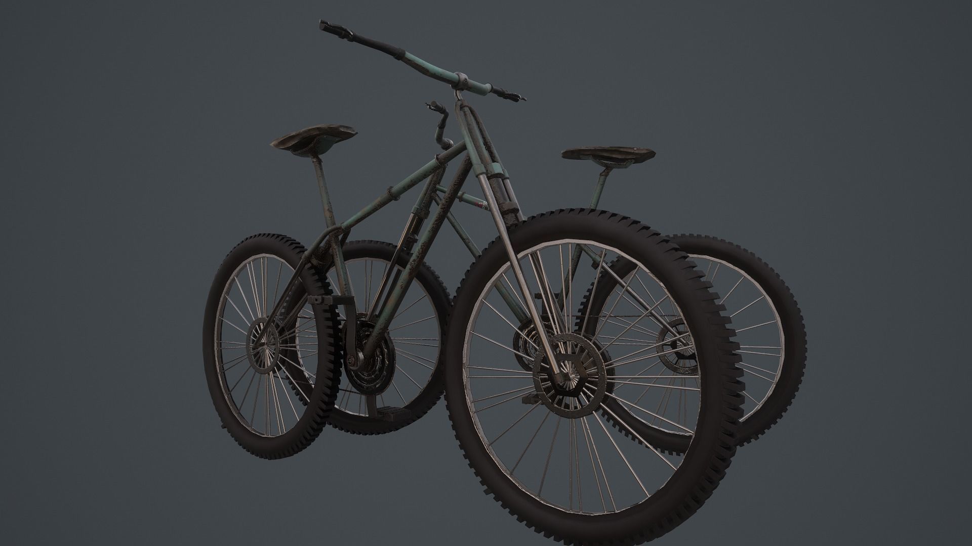 Retro Bicycle  Low-poly 3D model_19