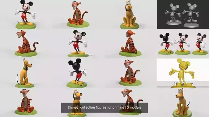 Disney  collection figures for printing