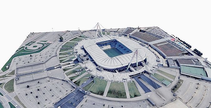 Juventus Stadium - Turin Low-poly 3D model 3