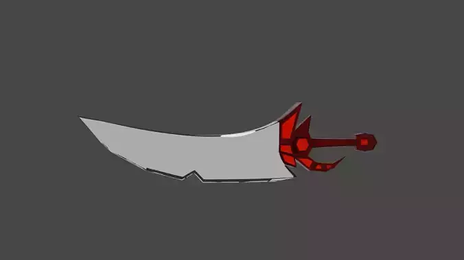 Demon Edge Stylized Fantasy Sword FBX  Game-Ready