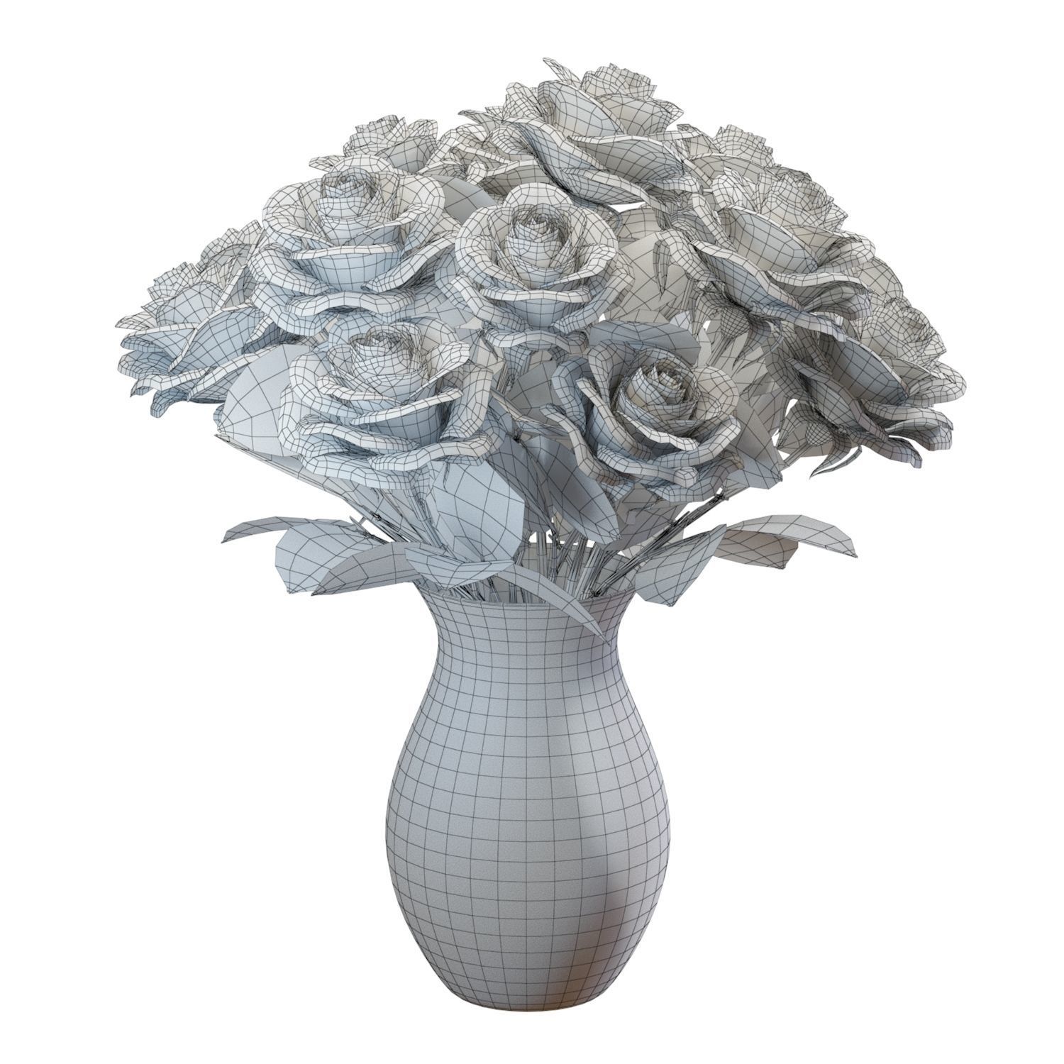 Flower Set 07 - Mixed Roses Bouquet 3D model_8