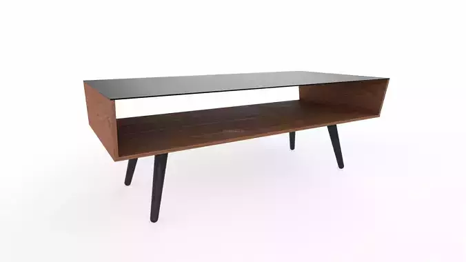 Retro Coffee Table Mid-Century Modern 4k PBR - Asset B