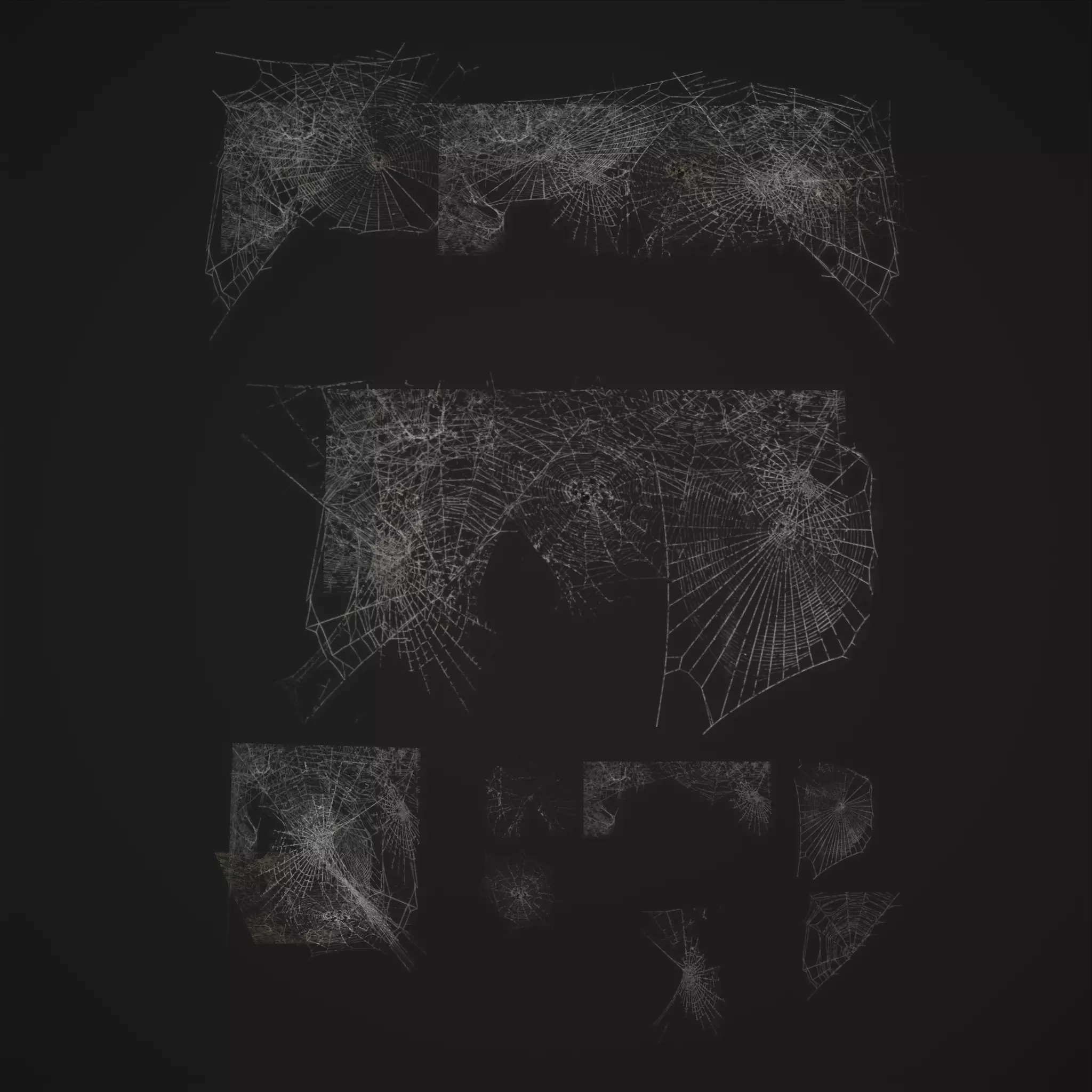 Spider Webs Low-poly 3D model_0