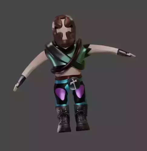 Low Poly 3d Character Rigged