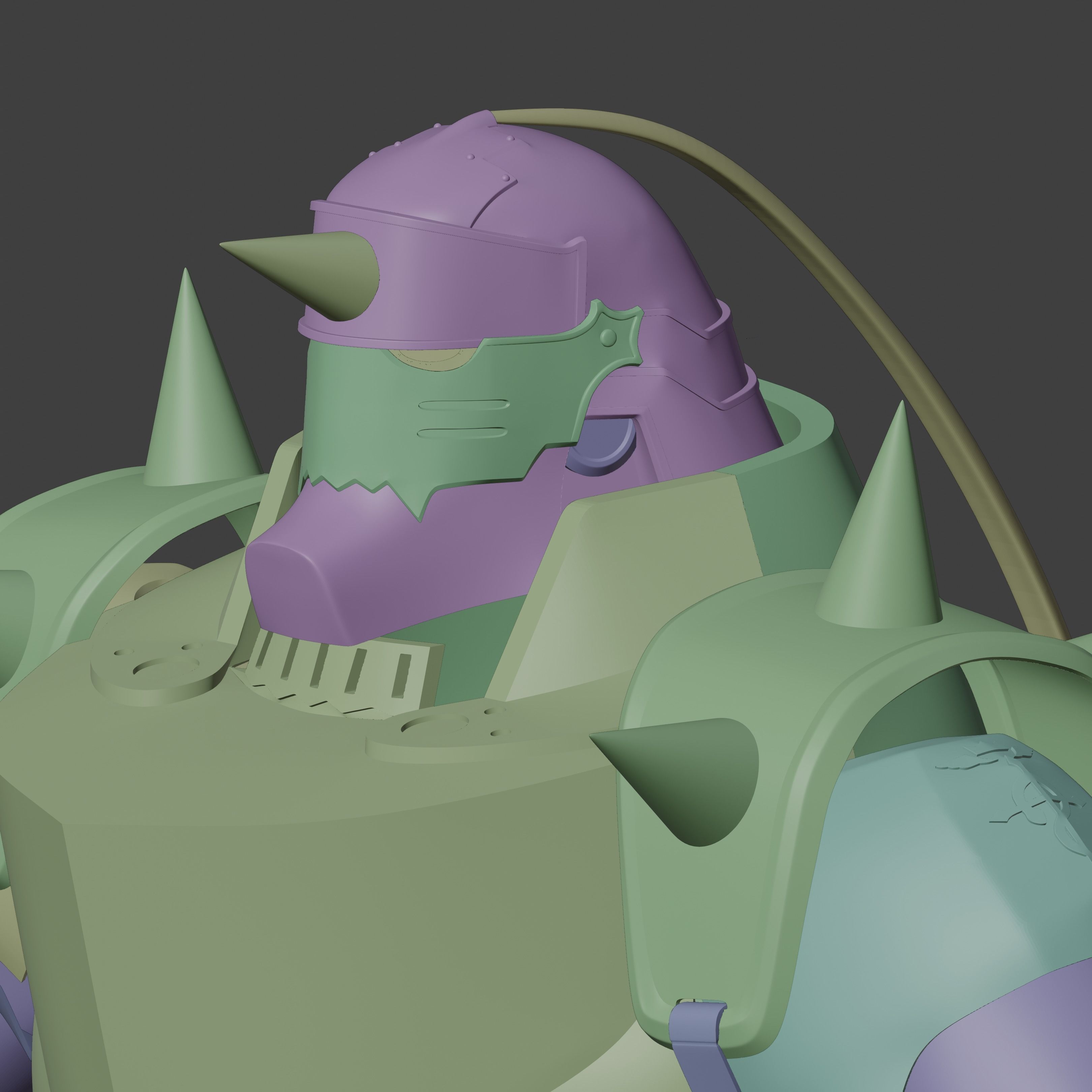 Alphonse Elric inspired Full Suit of Armor 3D print model_17