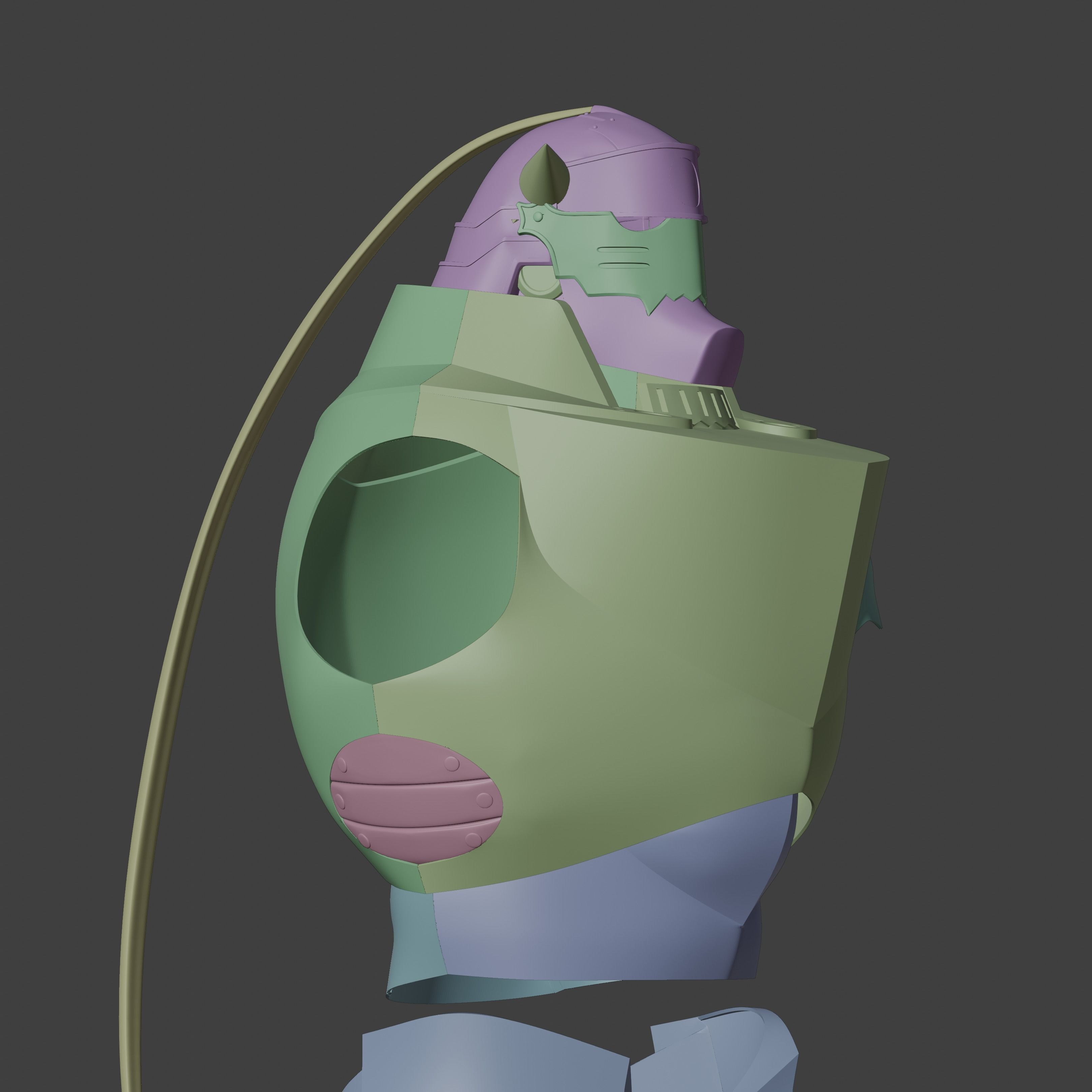 Alphonse Elric inspired Full Suit of Armor 3D print model_24