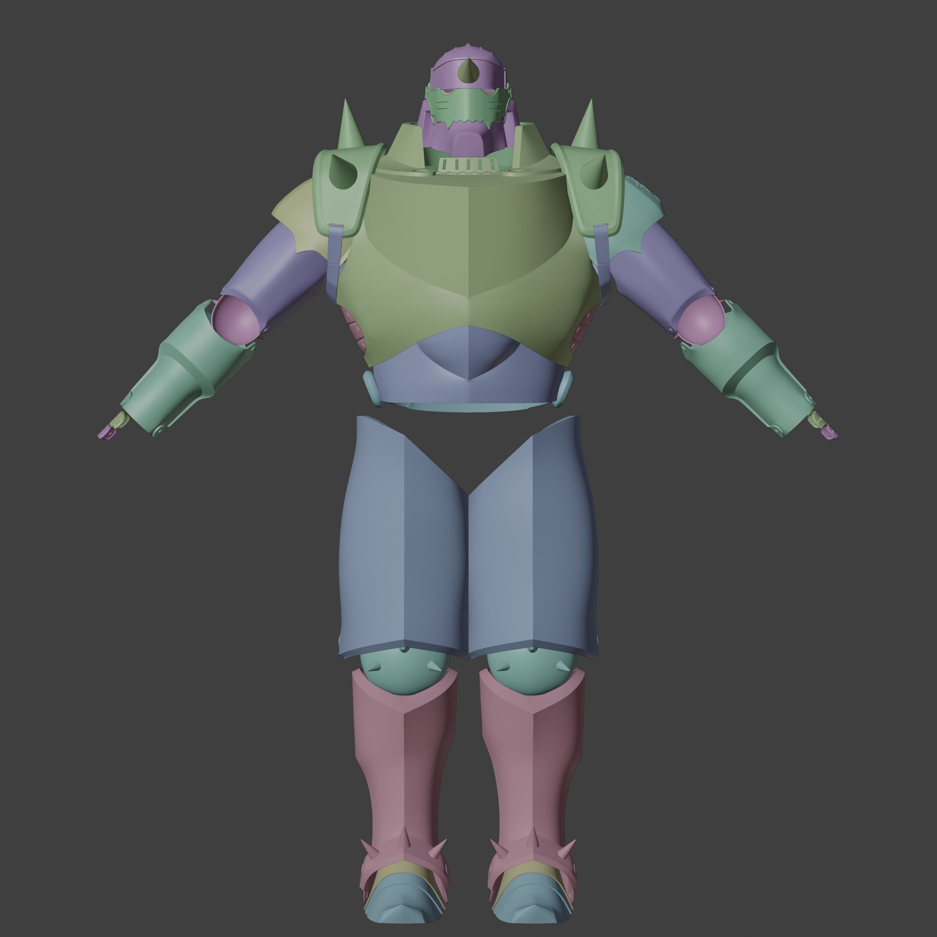 Alphonse Elric inspired Full Suit of Armor 3D print model_13
