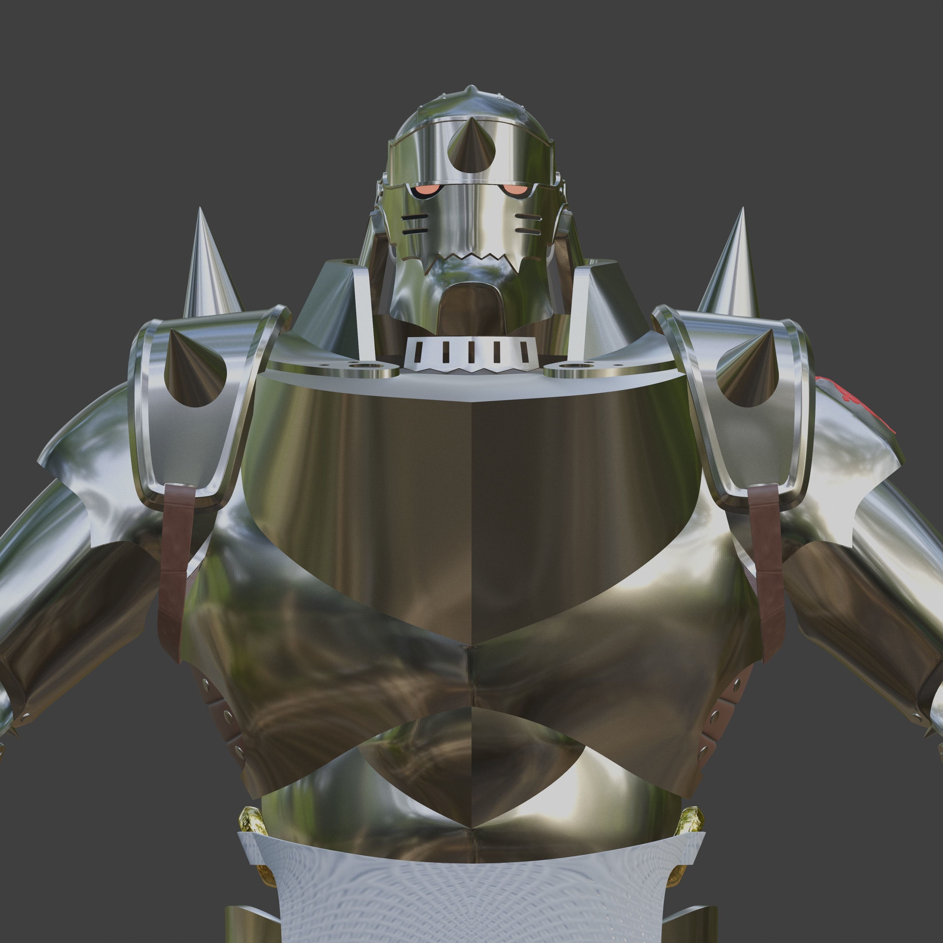 Alphonse Elric inspired Full Suit of Armor 3D print model_9