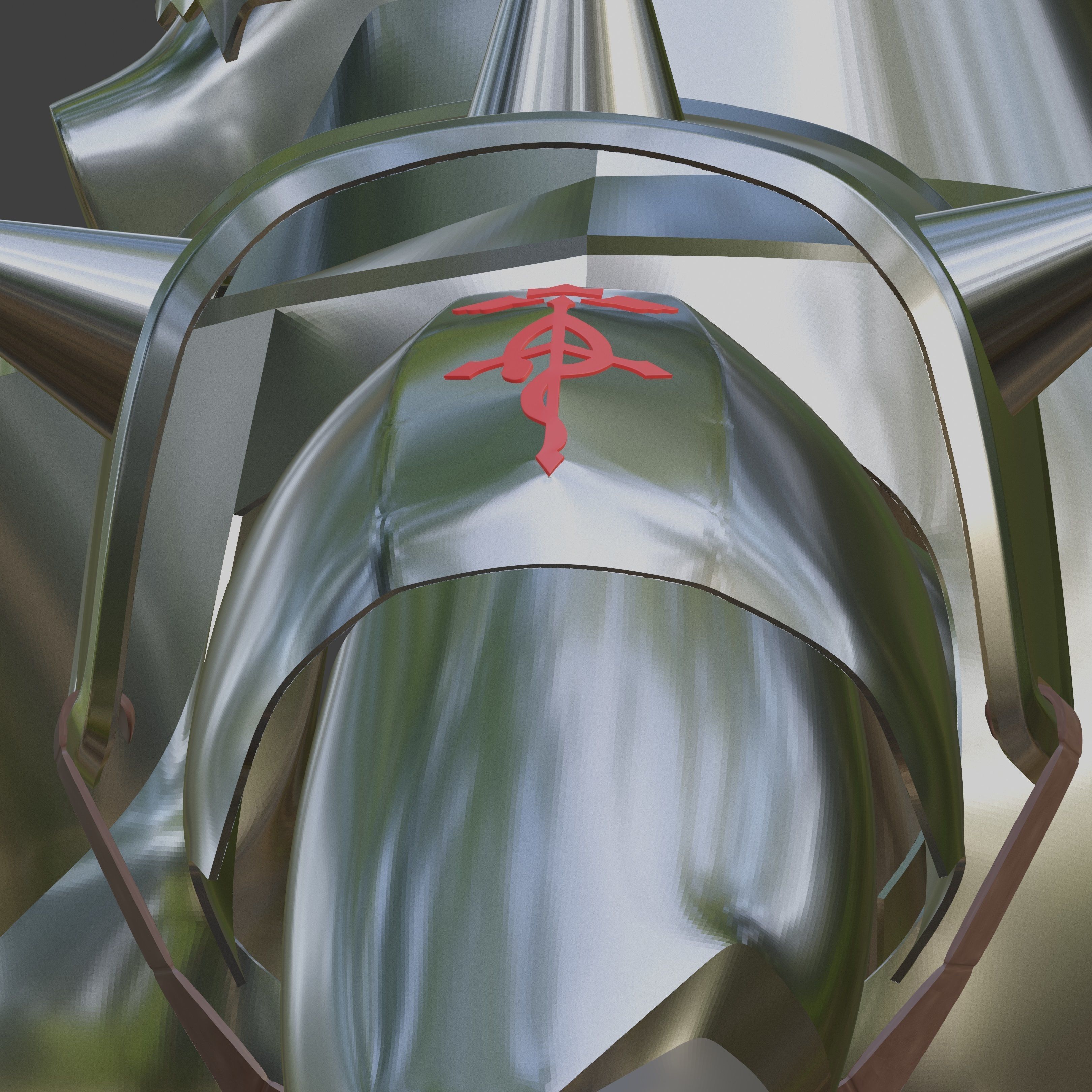 Alphonse Elric inspired Full Suit of Armor 3D print model_6