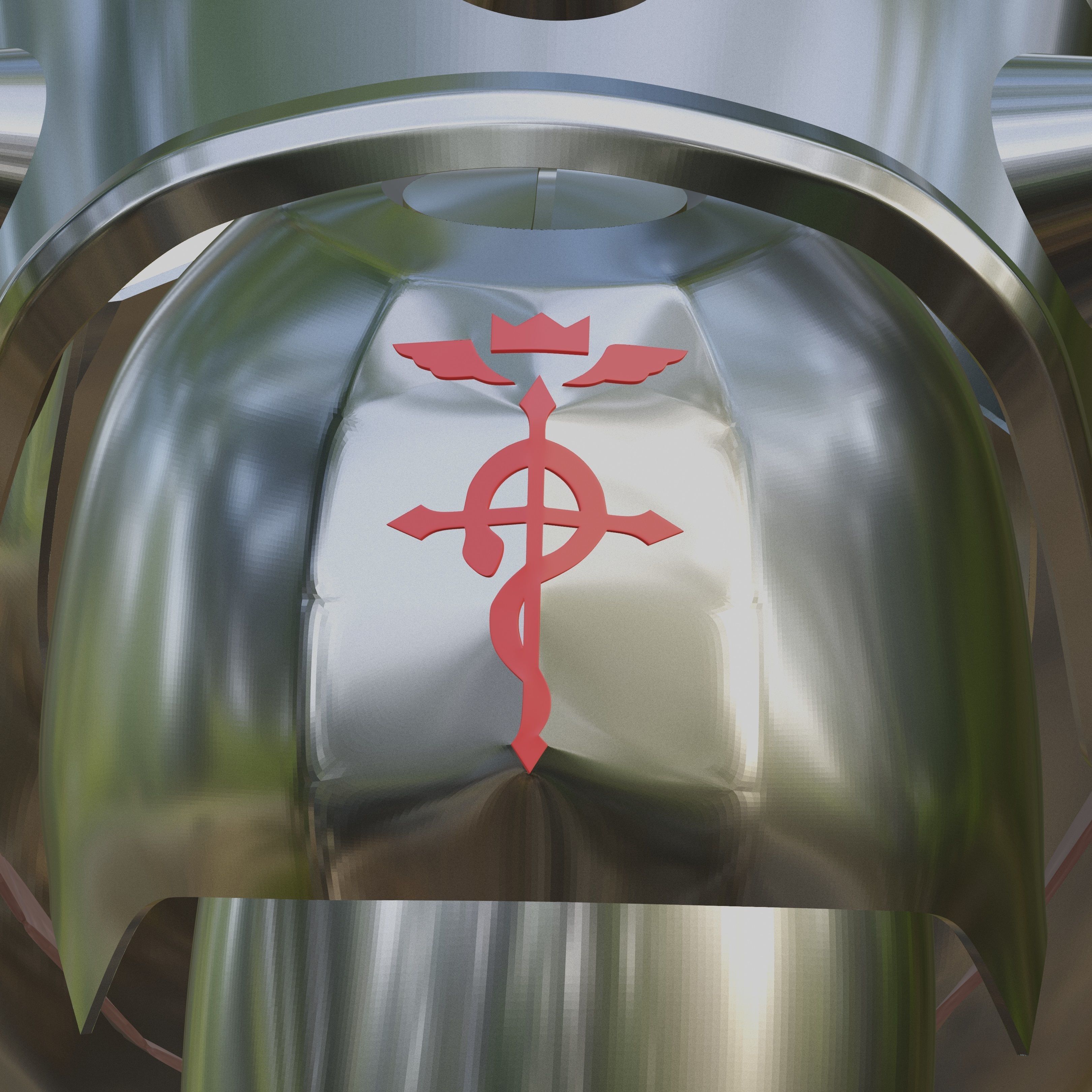 Alphonse Elric inspired Full Suit of Armor 3D print model_7