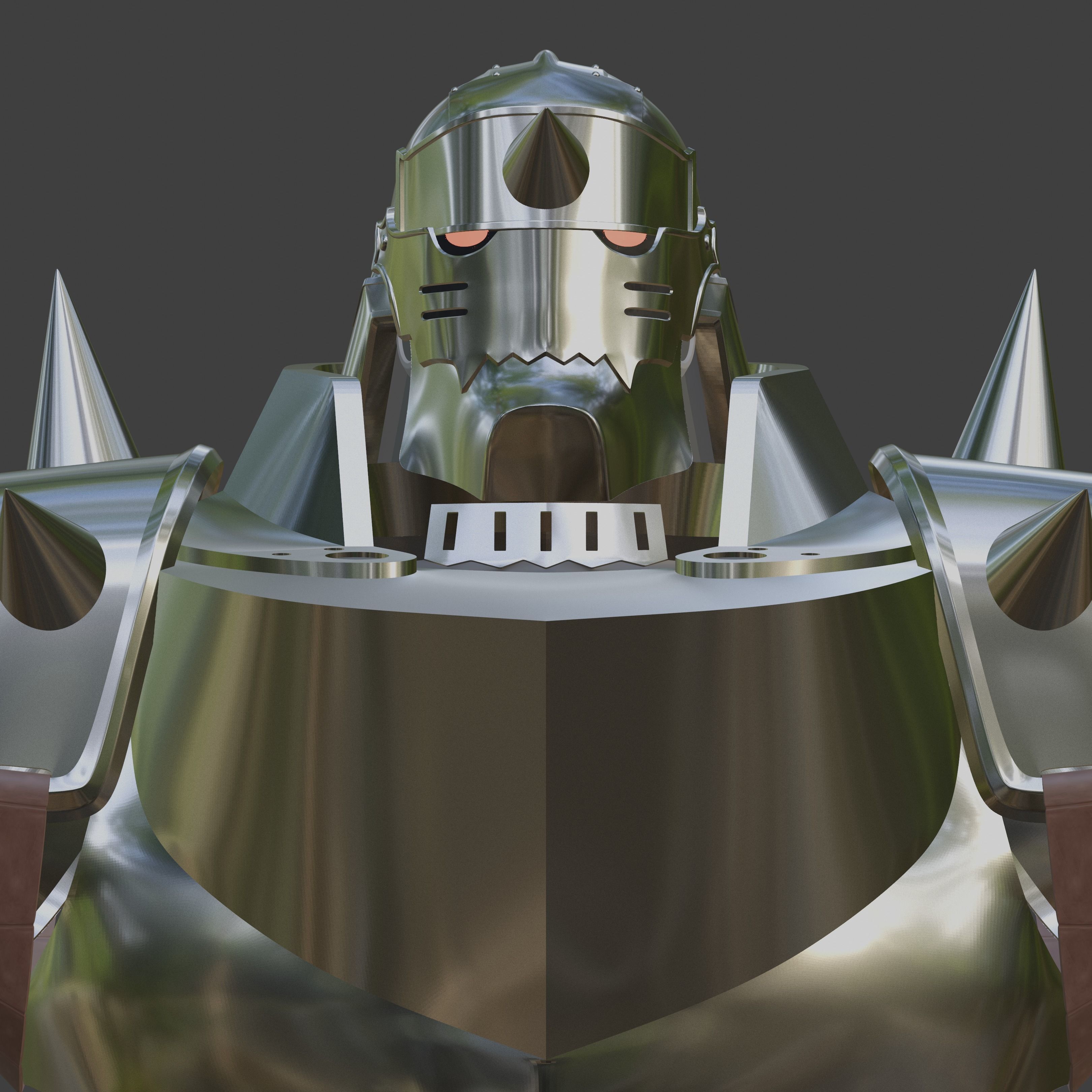 Alphonse Elric inspired Full Suit of Armor 3D print model_10