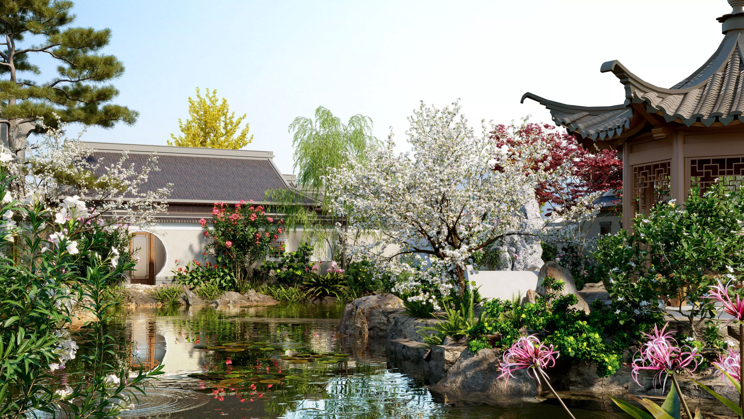 Chinese garden  3D model_0