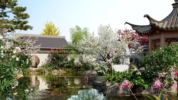 Chinese garden  3D model