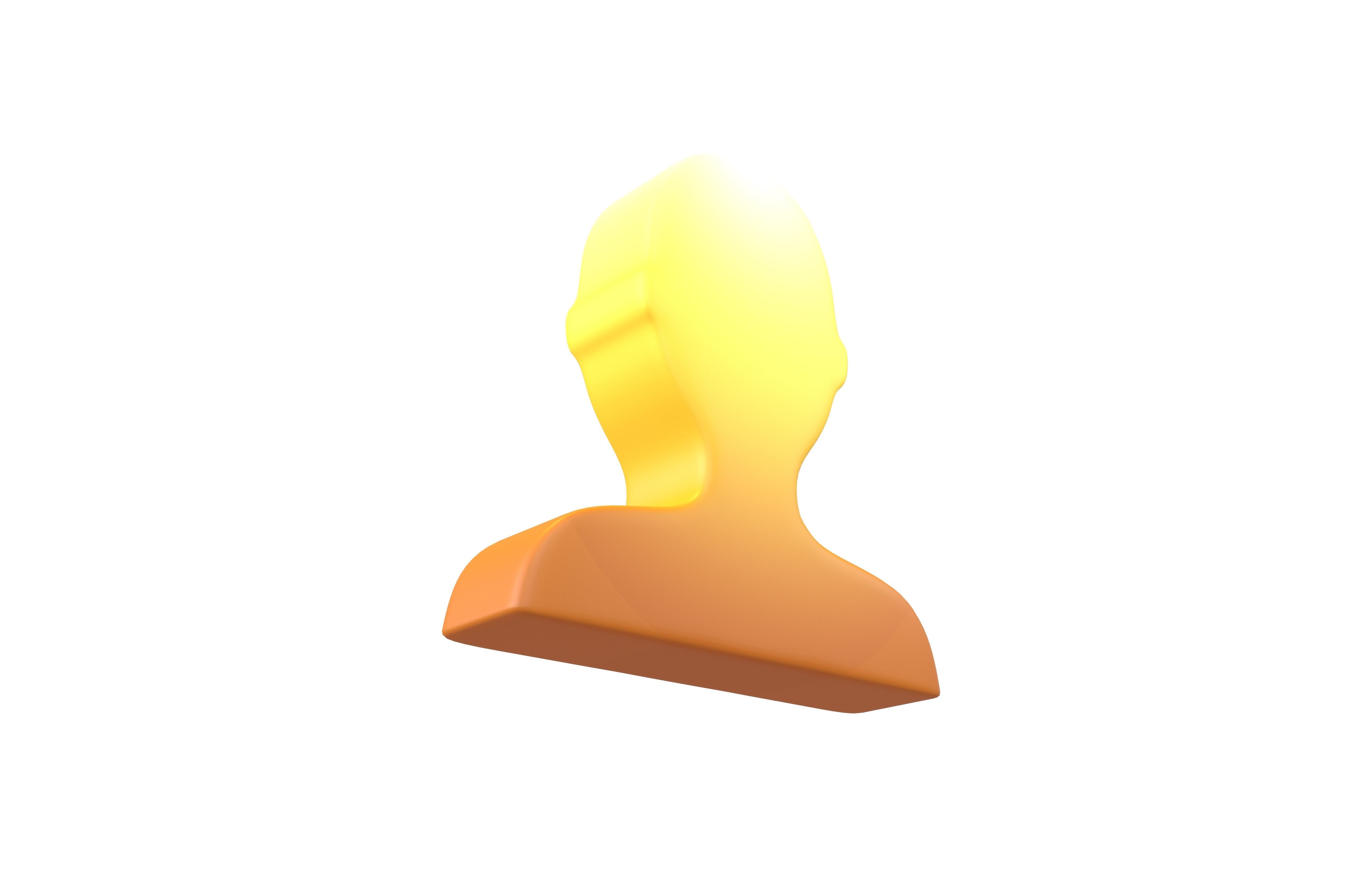 Bust in Silhouette v1 008 Low-poly 3D model_4