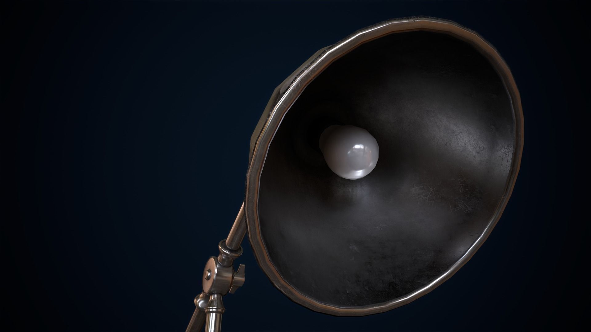 Metal table lamp loft style Low-poly 3D model_9