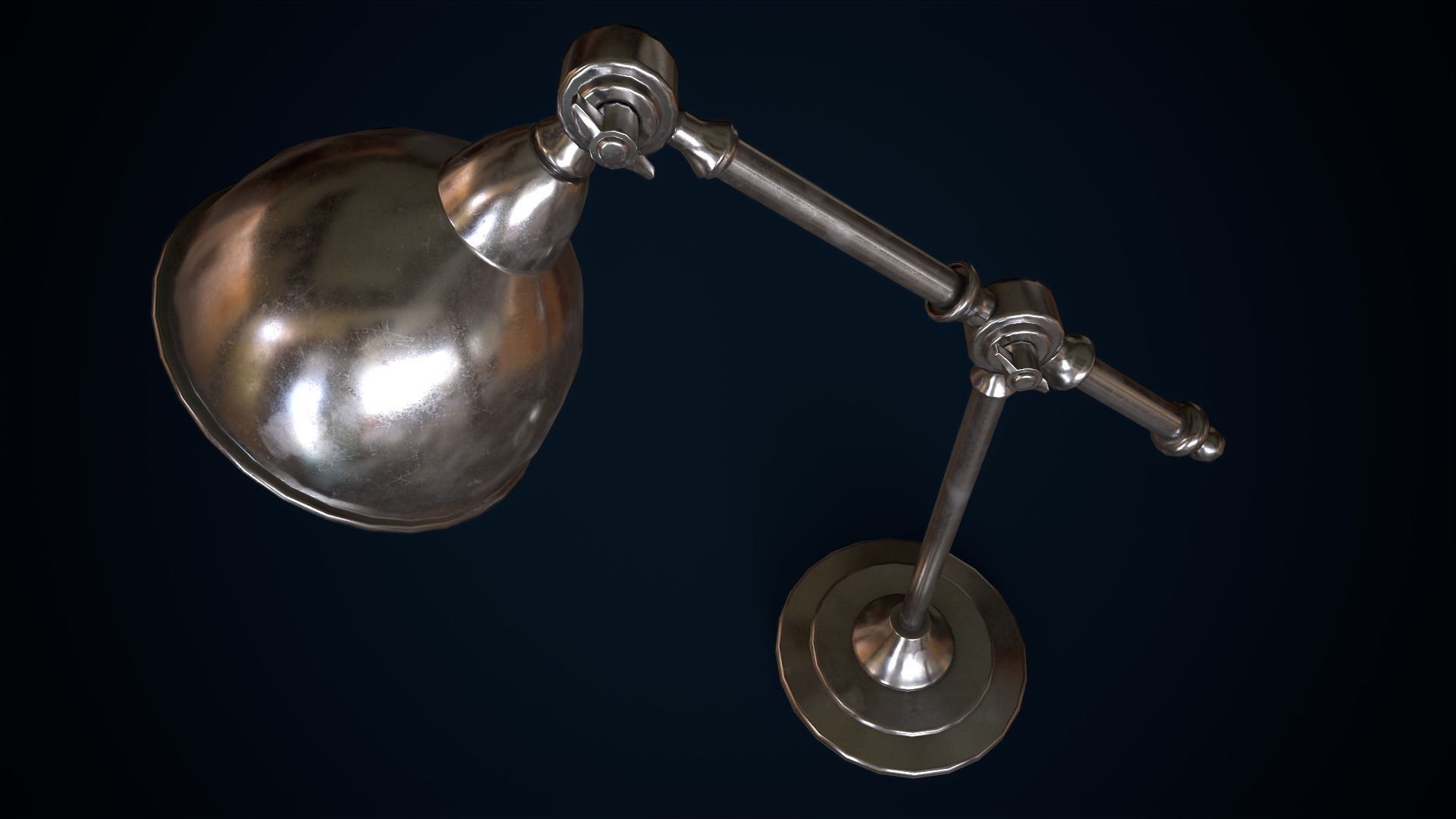 Metal table lamp loft style Low-poly 3D model_12