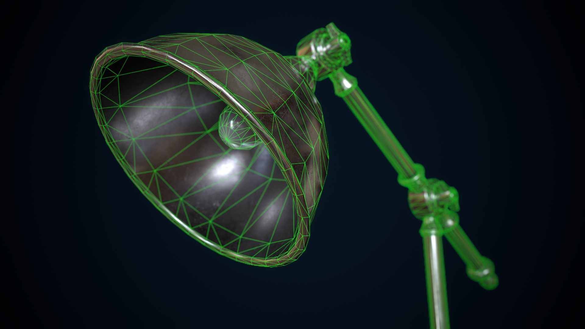 Metal table lamp loft style Low-poly 3D model_8