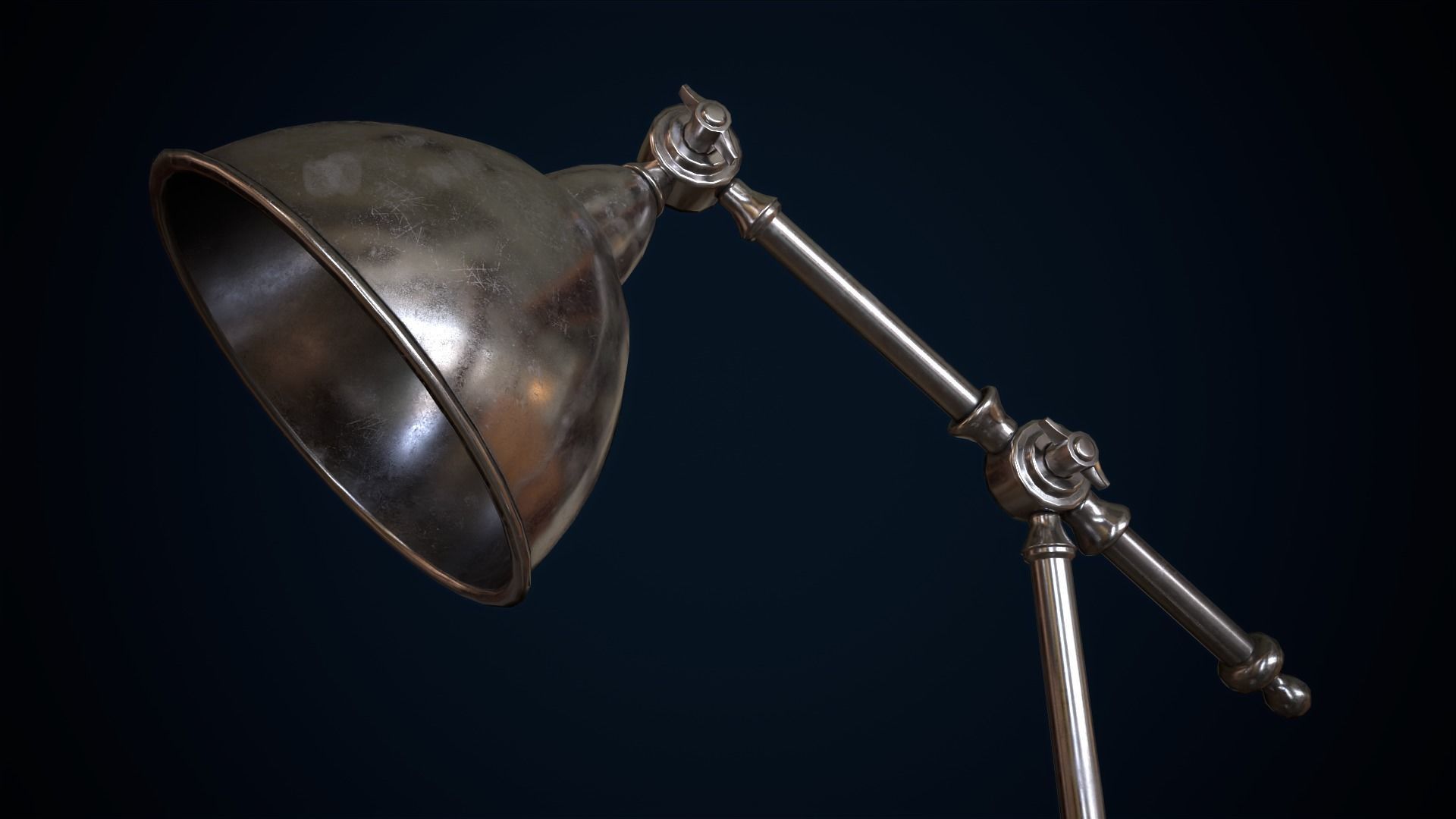 Metal table lamp loft style Low-poly 3D model_11