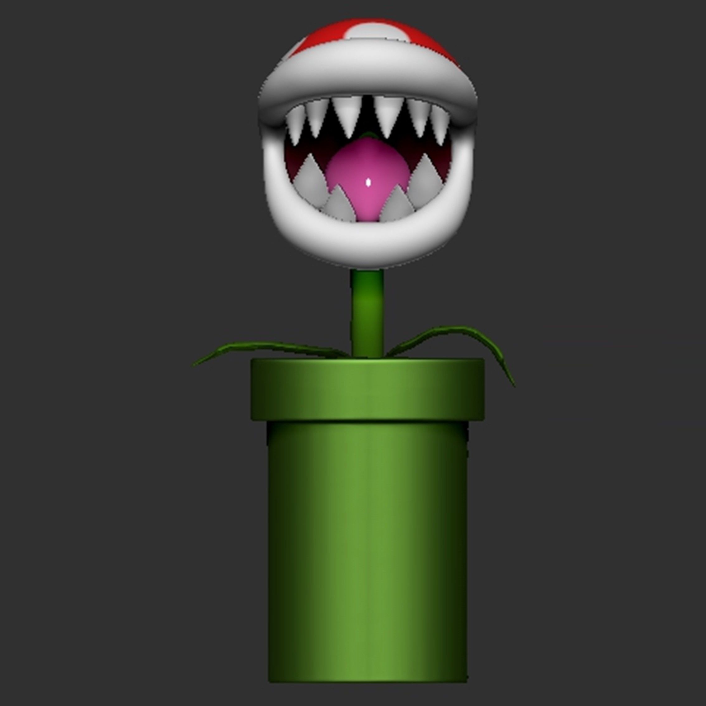 Piranha Plant Mario 3D print model_3